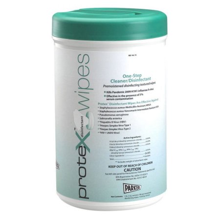 Wipes Surface Protex™ Ultra Surface Disinfectant Cleaner Premoistened Quaternary Based Wipe 75 Count Canister Disposable Lemon Scent NonSterile NO Alcohol  (75/CN 8CN/CS) by Parker Laboratories, Inc.  ID 48-70